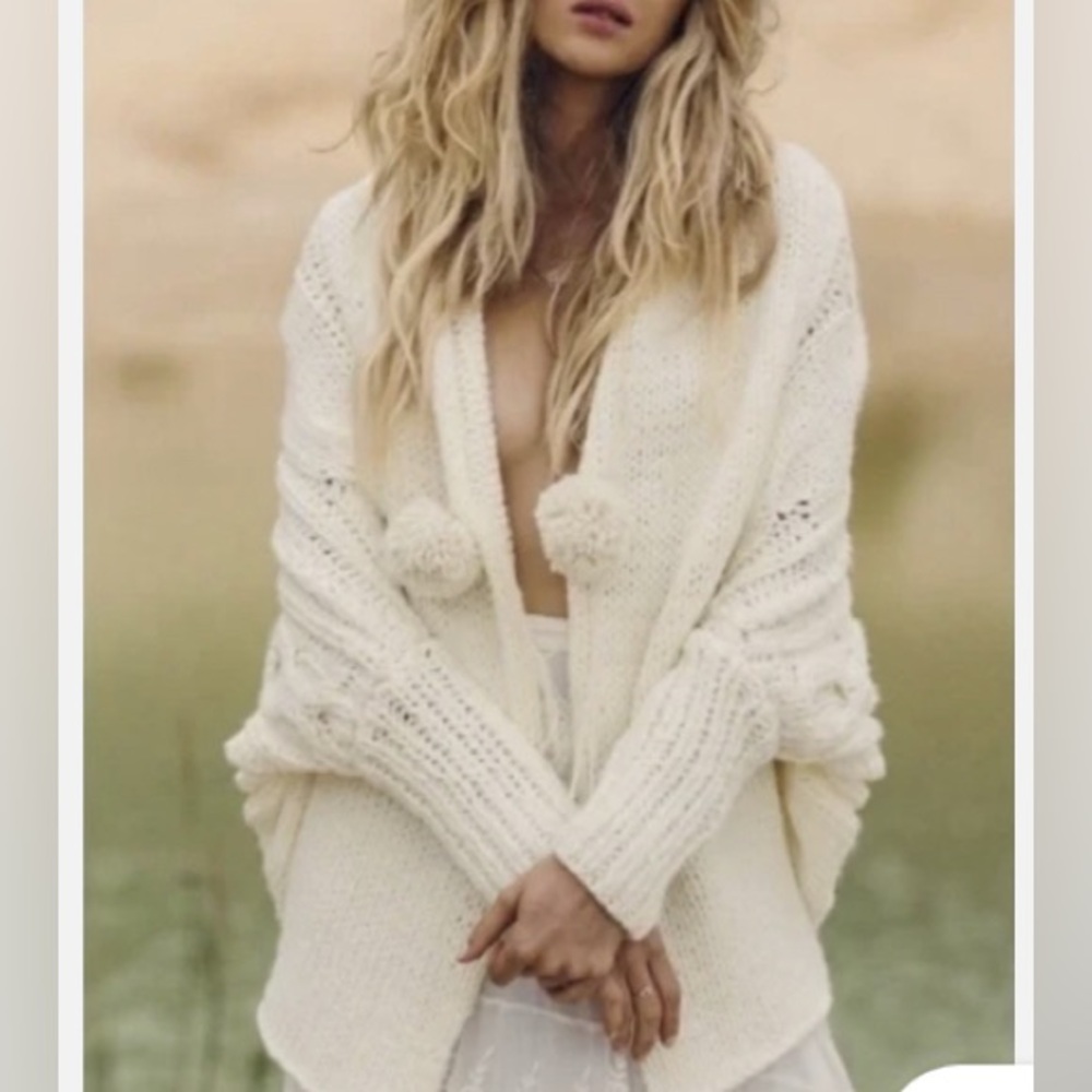 Spell Bella Cardigan One Size Chunky Knit Vintage Waterfall Soft Warm Shrug